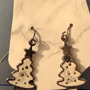 Christmas Tree Earrings with Multicolor